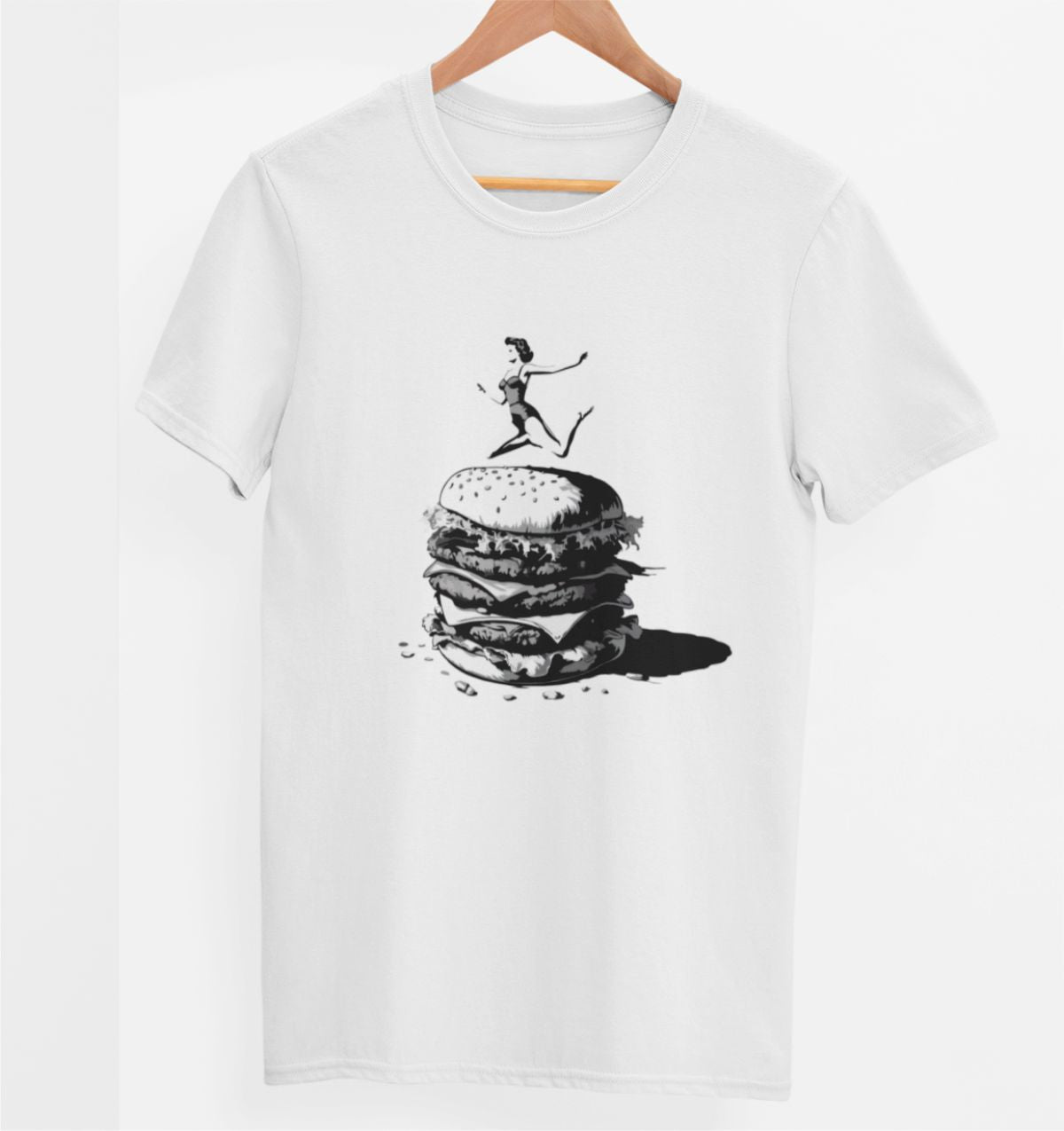 Weißes UNISEX T-Shirt "Sprung"