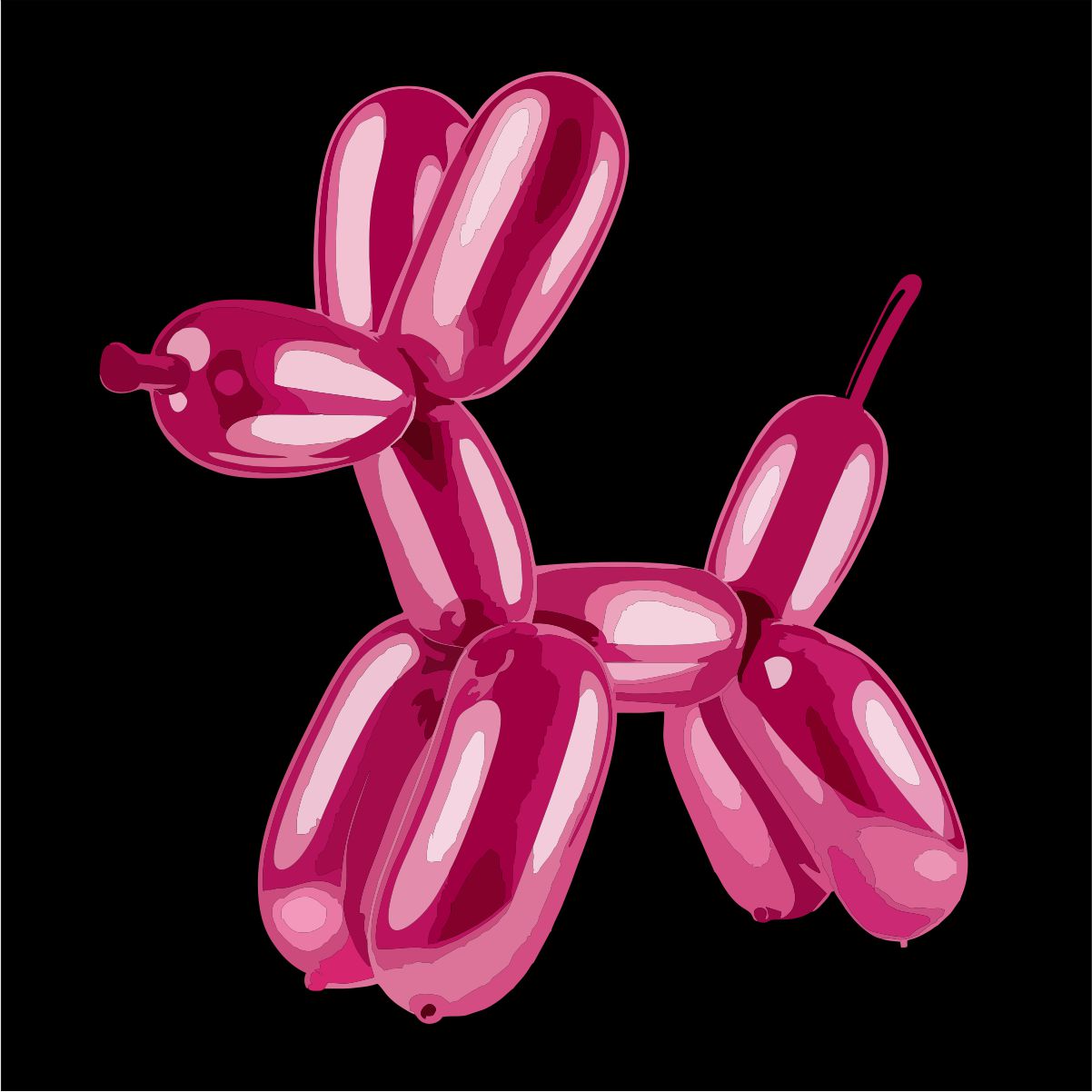 Schwarzer UNISEX Pullover "Aufgeblasener Hund"