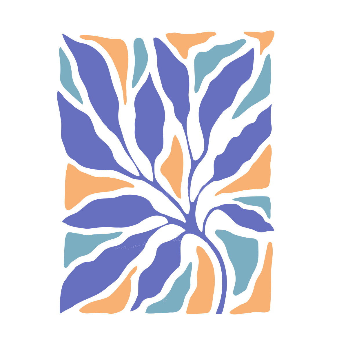 Weißes UNISEX T-Shirt „Blau“