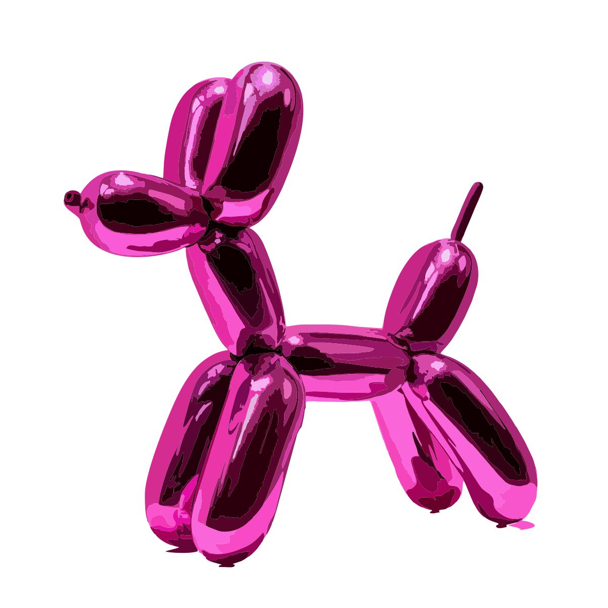 Weißes UNISEX T-Shirt "Metallischer Hund"