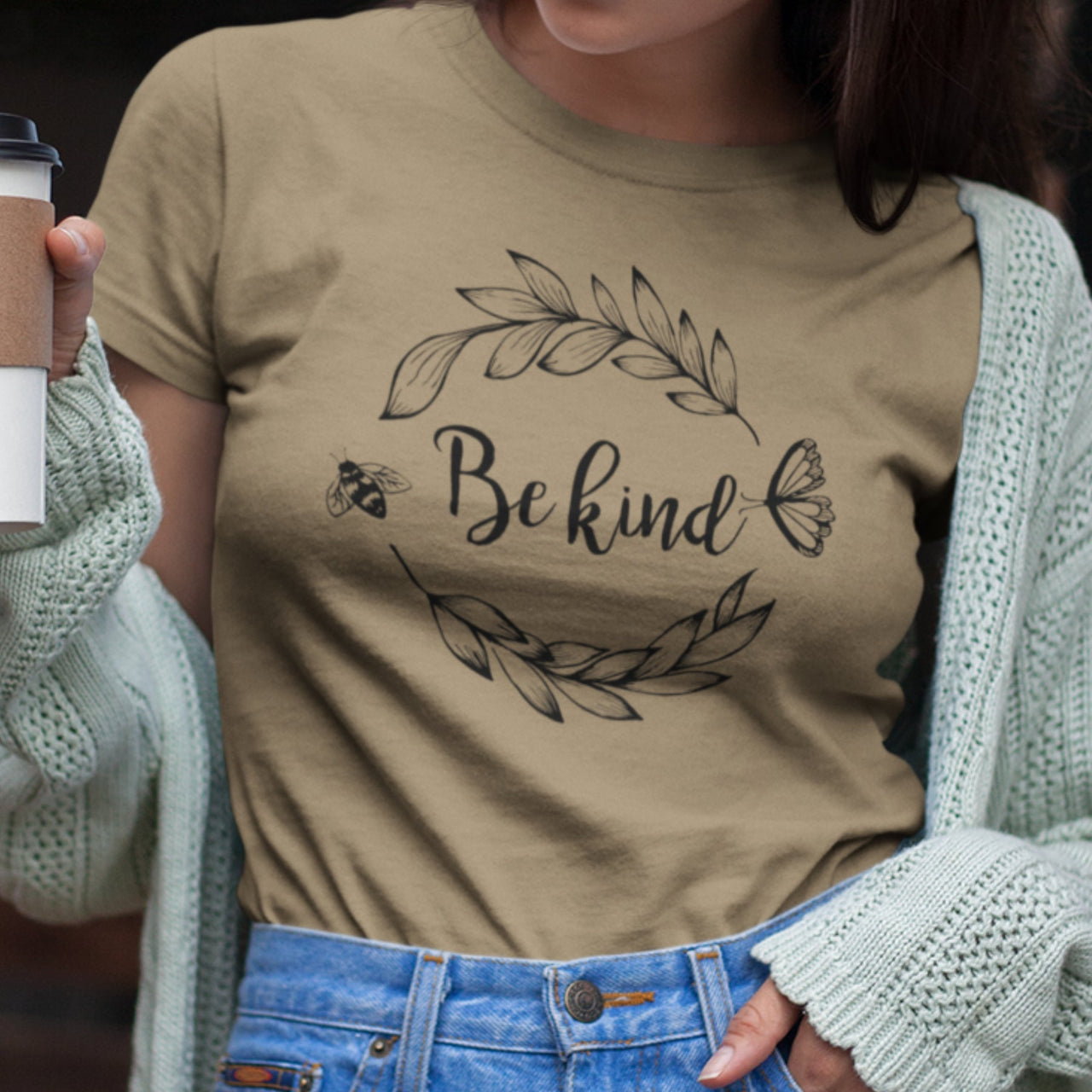 Kaki UNISEX T-särk Ole lahke