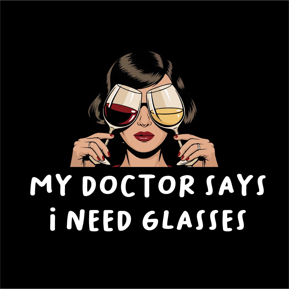 Schwarzes UNISEX T-Shirt "My doctor says"