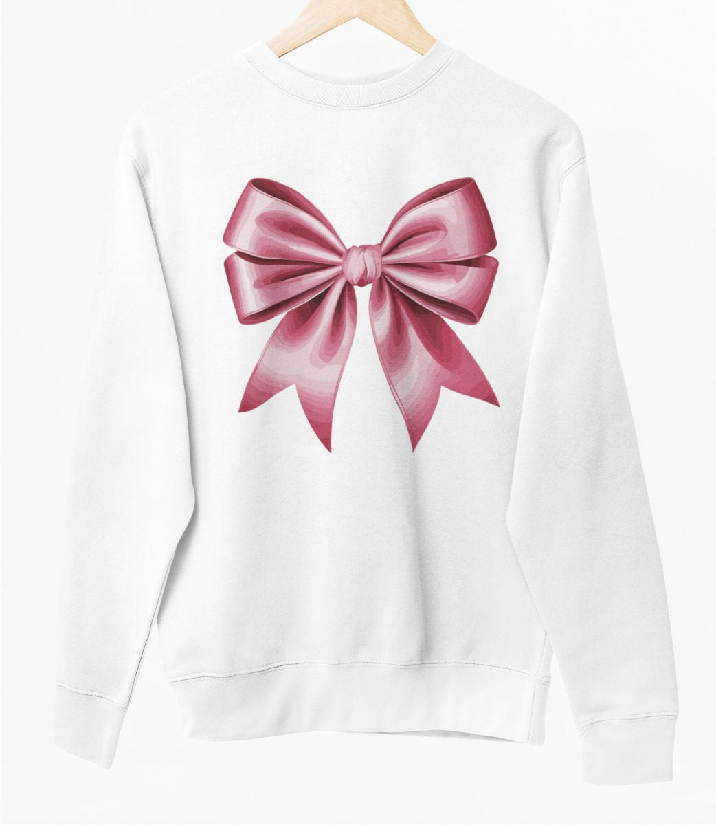 Weißer UNISEX Pullover "Schleife"