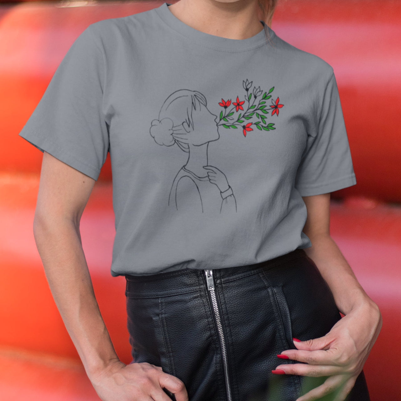 Grey Melange T-shirt Breathing