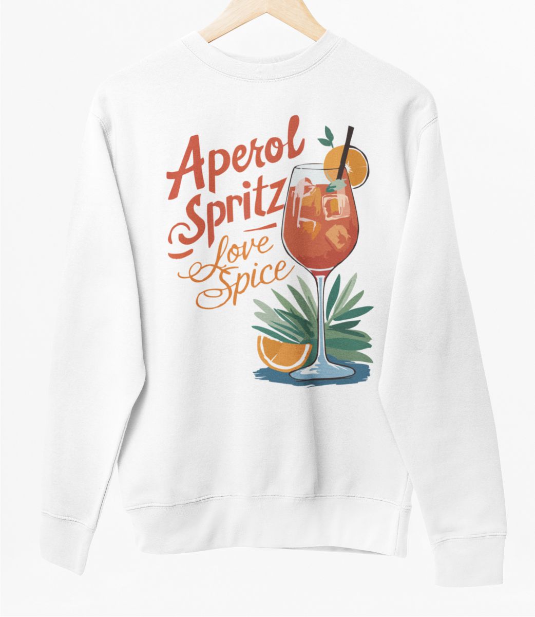 Weißer UNISEX Pullover "Aperol"