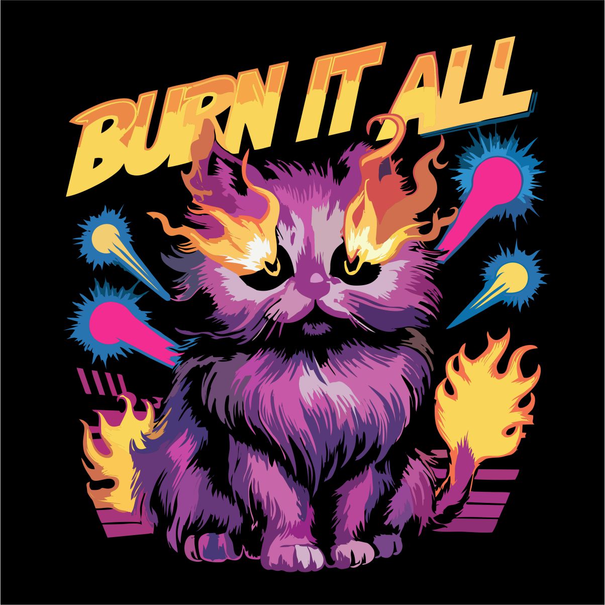 Schwarzer UNISEX Pullover „Burn it all“