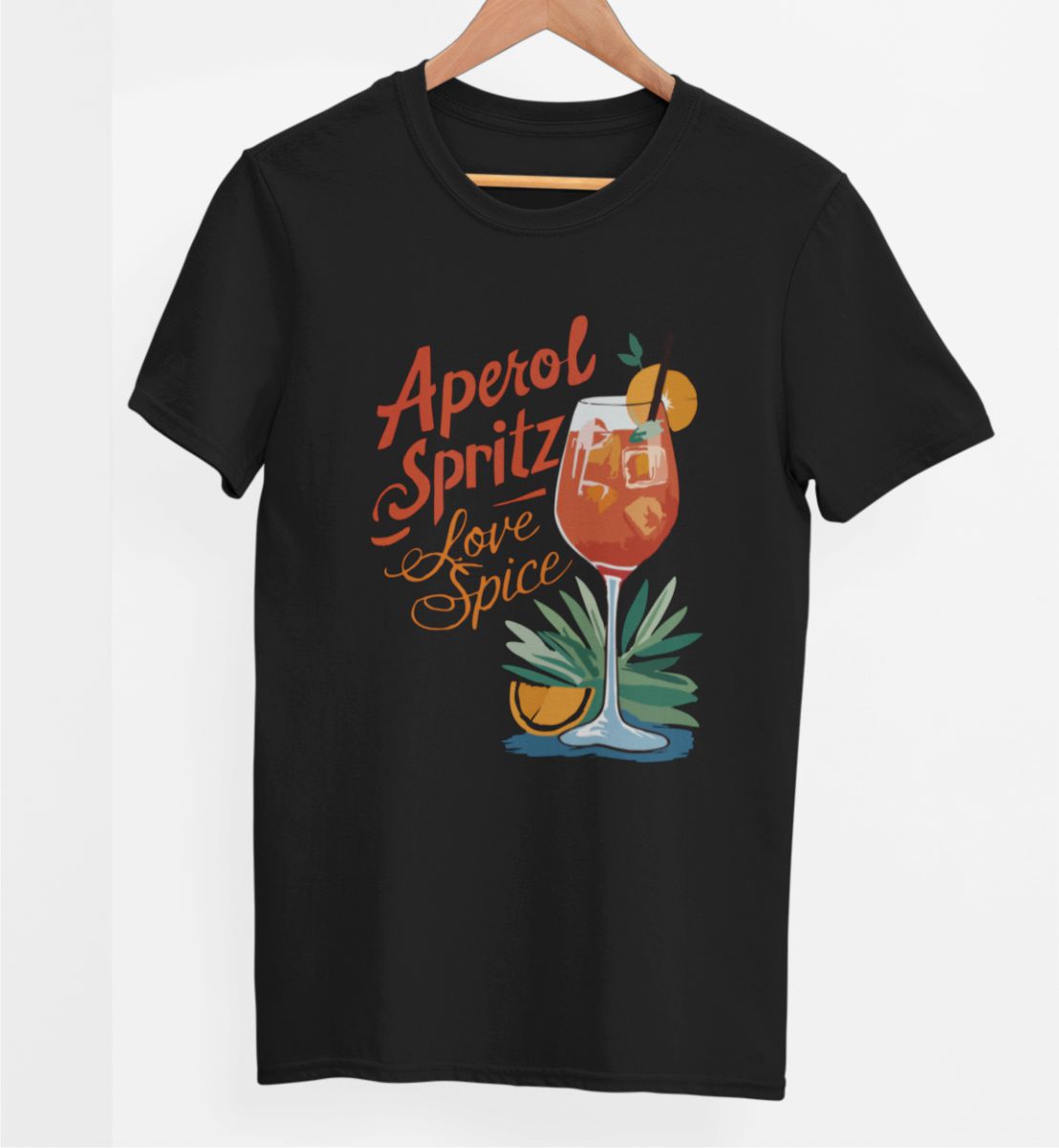 Schwarzes UNISEX T-Shirt "Aperol"
