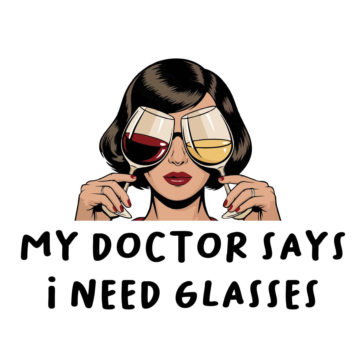 Weißes UNISEX T-Shirt "My doctor says"