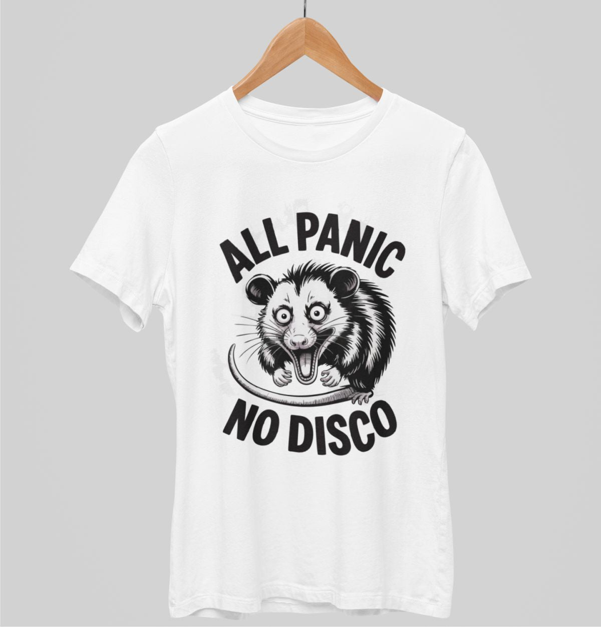 Weiße UNISEX T-Shirts All Panic No Disco