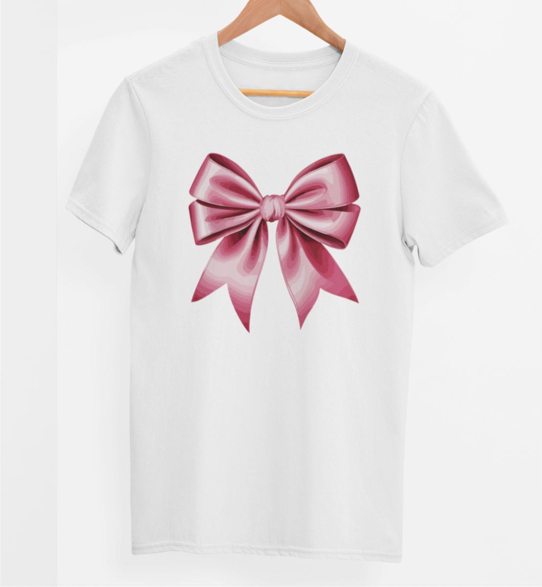 Weißes UNISEX T-Shirt "Schleife"