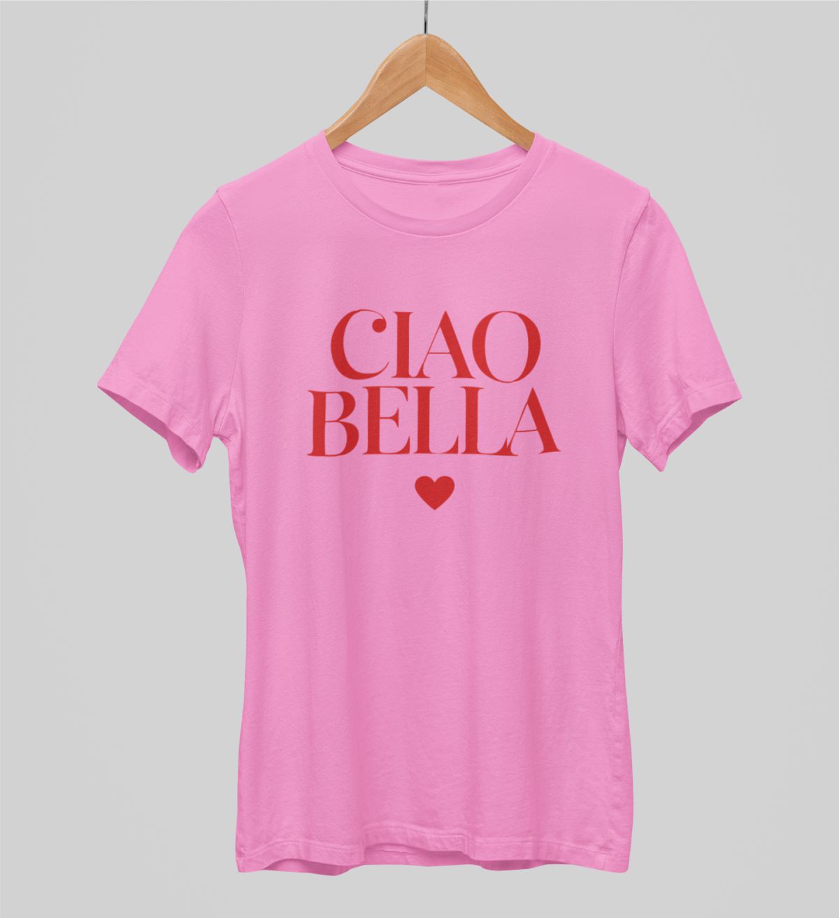 Rosa UNISEX T-Shirts „Ciao, bella“