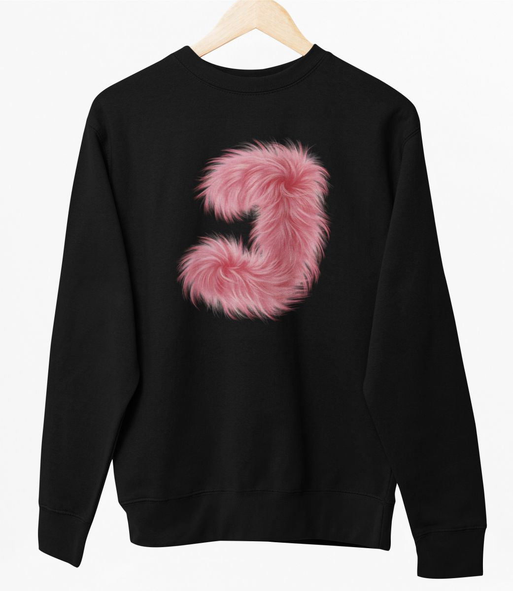 Schwarzer UNISEX Pullover "J Buchstabe"