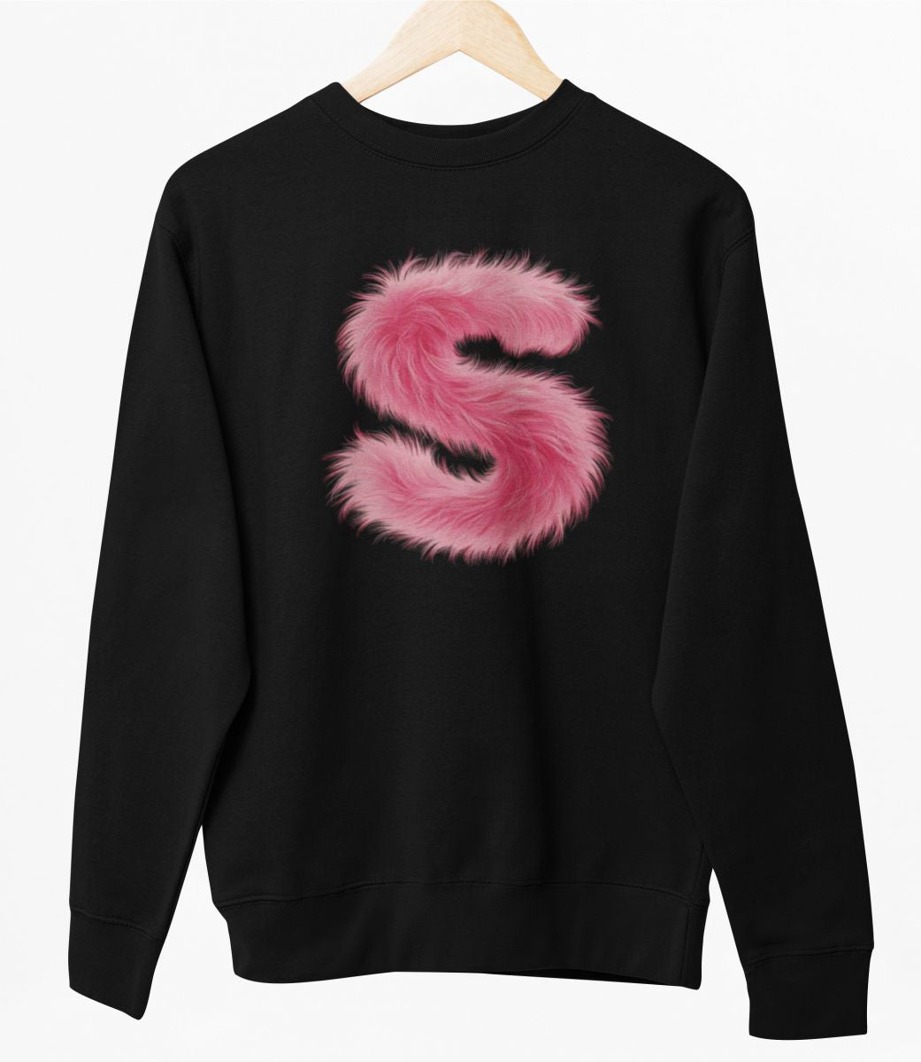 Schwarzer UNISEX Pullover "S Buchstabe"