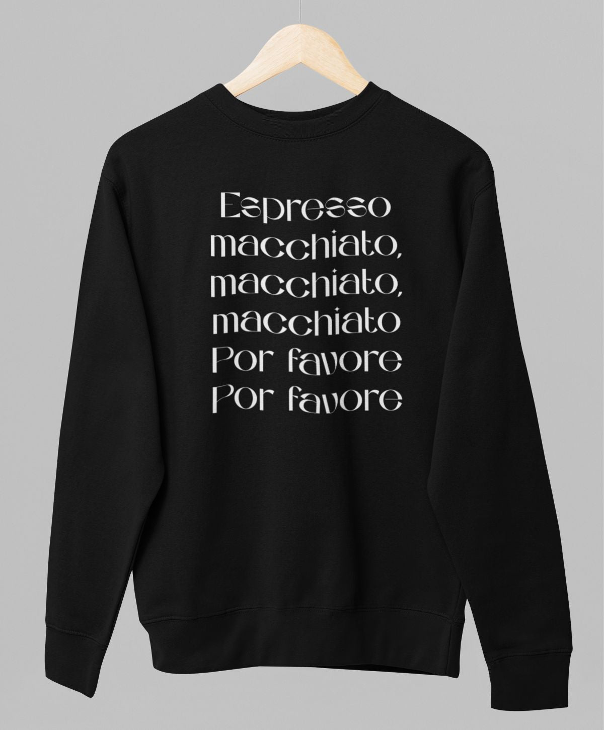 Schwarzer UNISEX Pullover "Espresso"