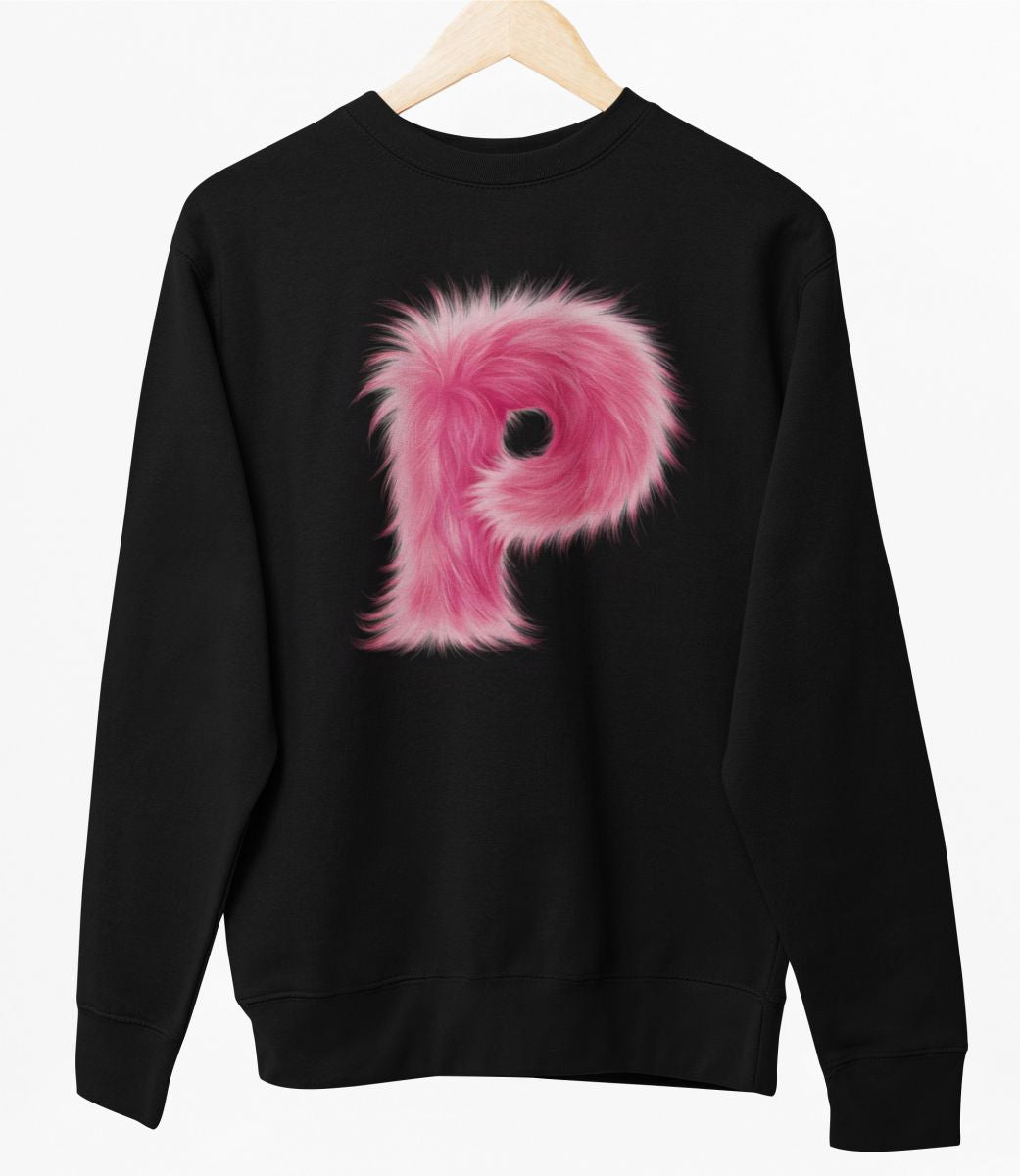 Schwarzer UNISEX Pullover "P Buchstabe"