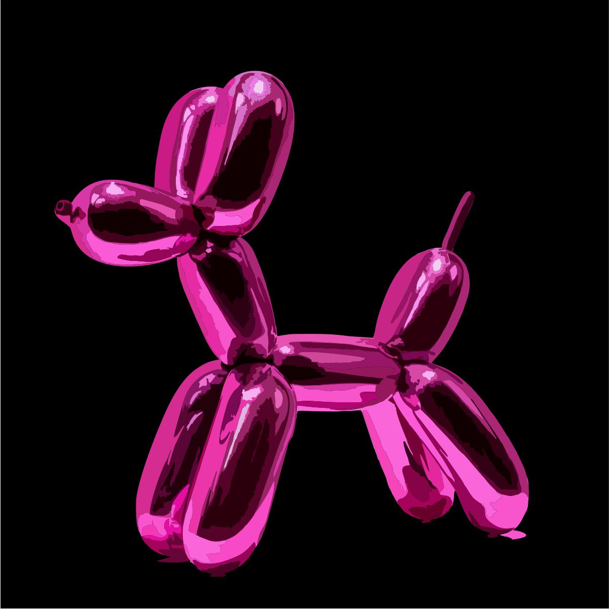 Schwarzer UNISEX Pullover "Metallischer Hund"