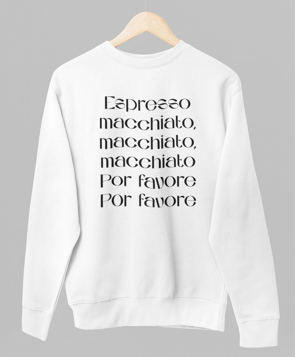Weißer UNISEX Pullover "Espresso"