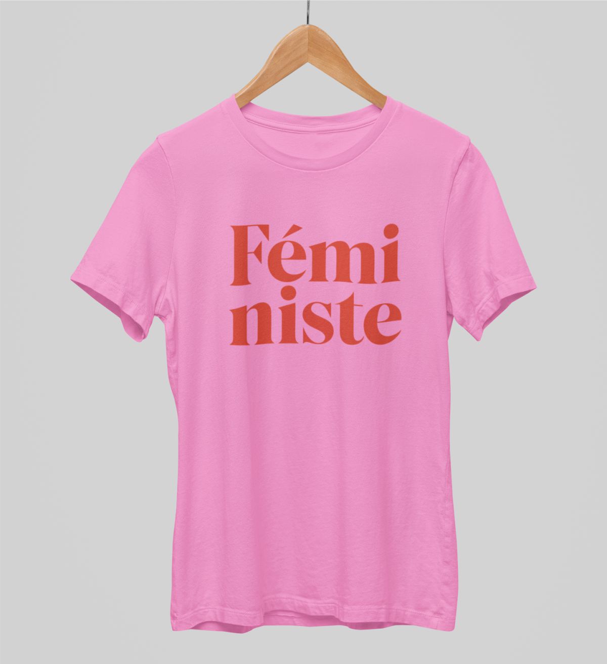 Rosa UNISEX T-Shirts „Feministe“