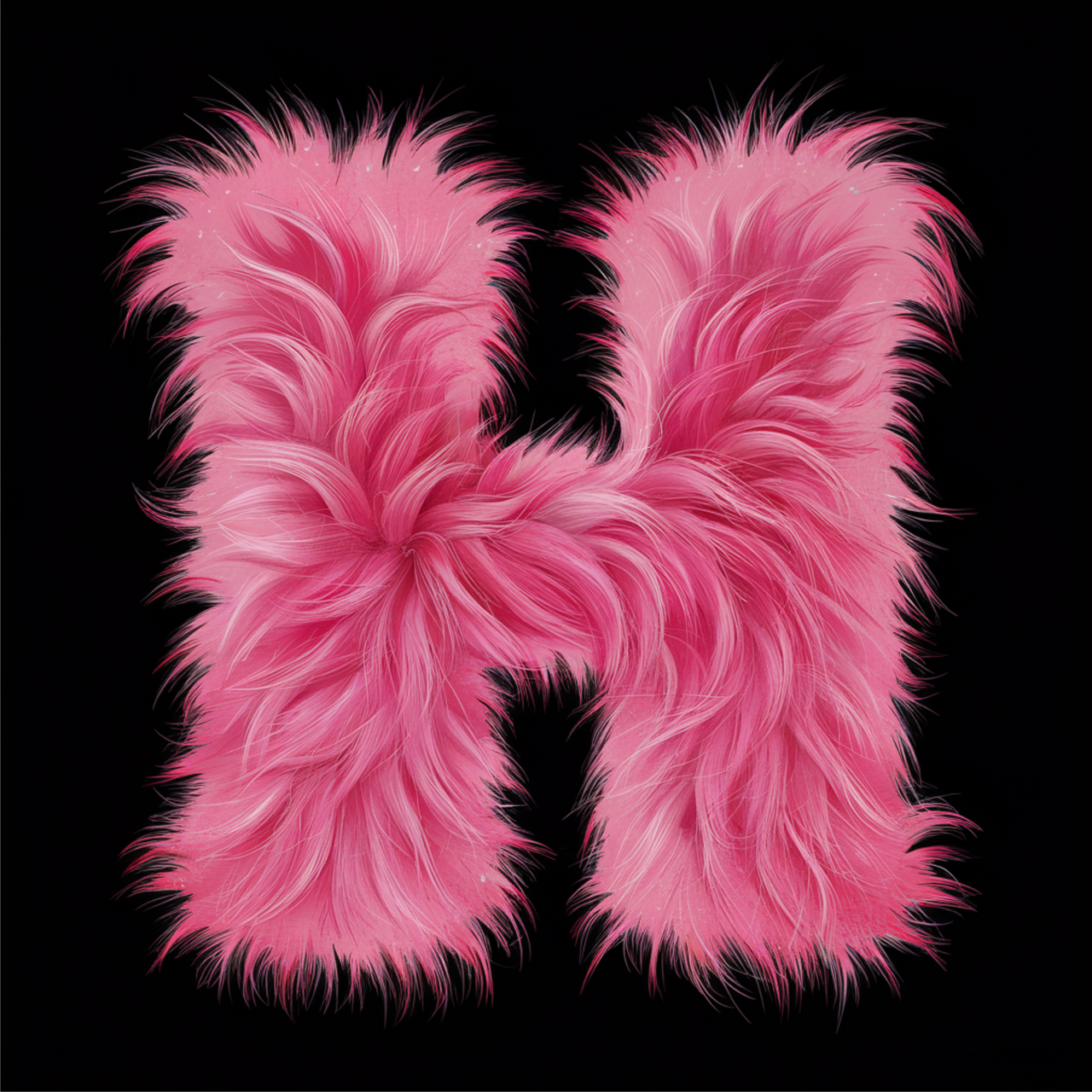 Schwarzes UNISEX T-Shirt "H Buchstabe"