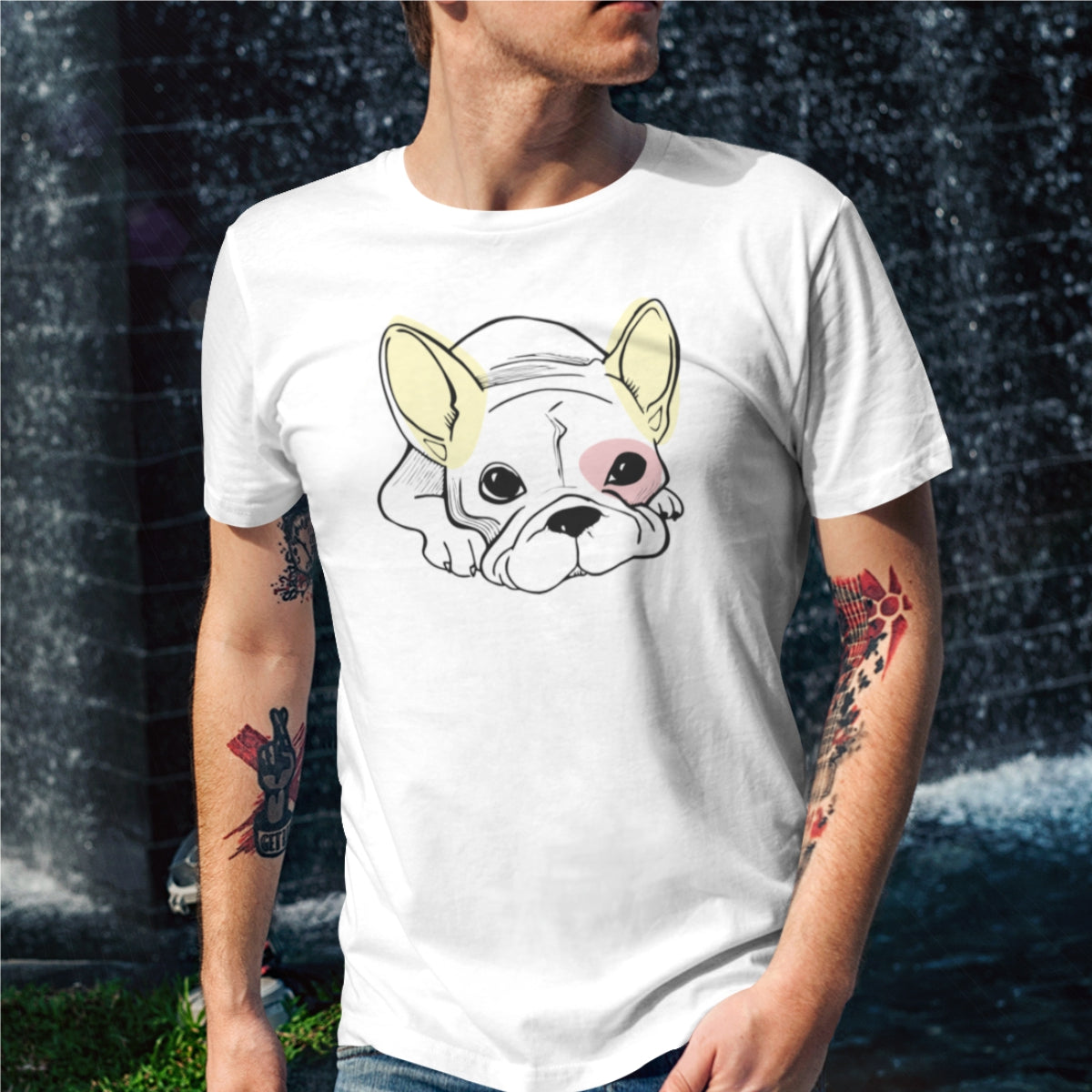 White Unisex T-shirt Mi perro es perfecto