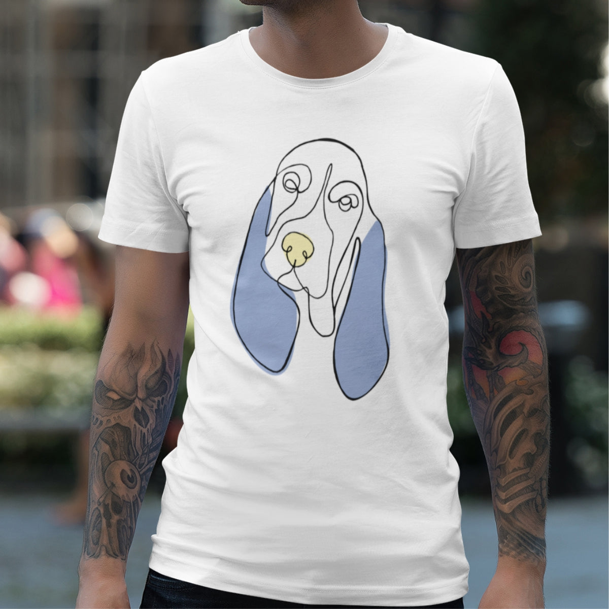 White Unisex T-shirt Nariz fría