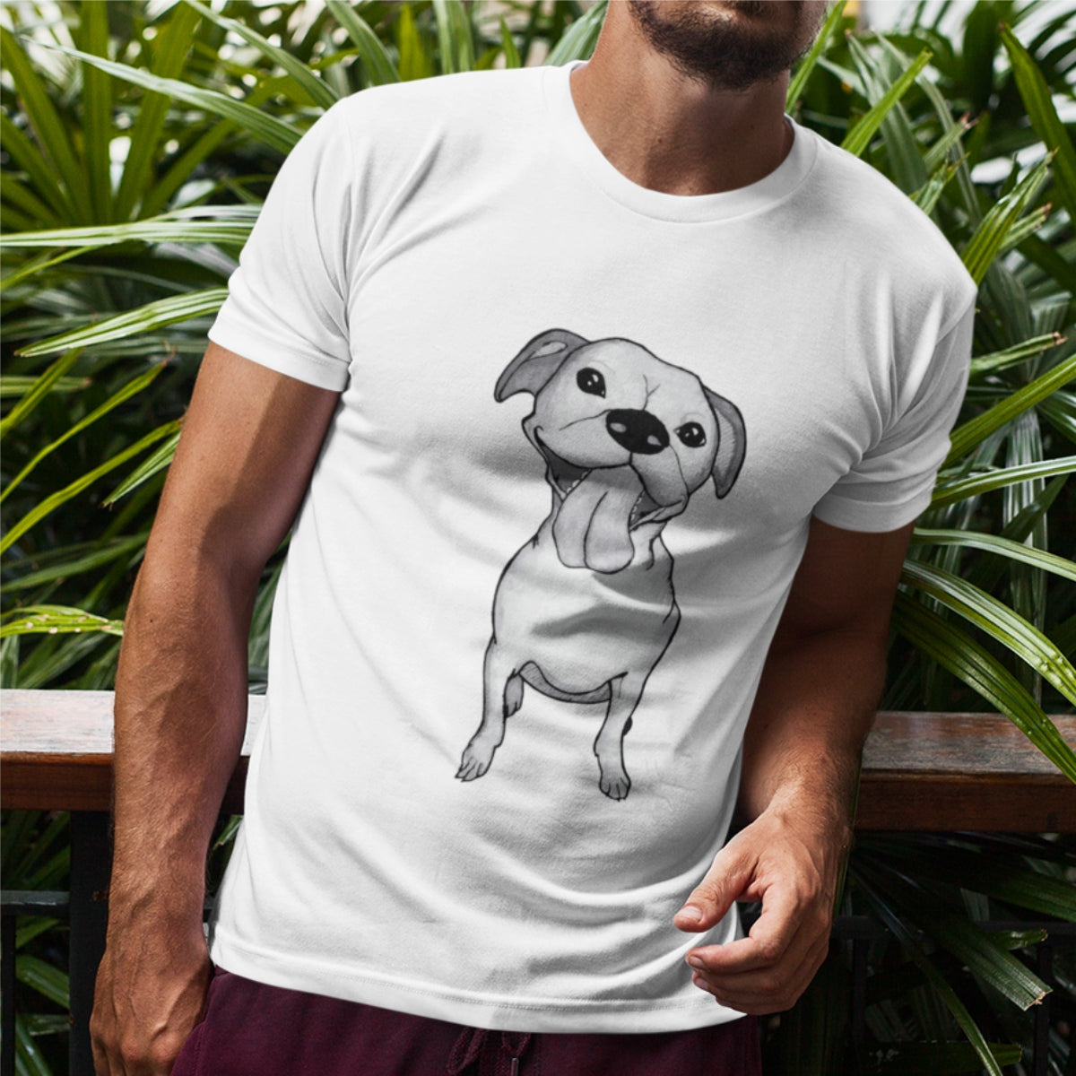 White Unisex T-shirt El perro es felicidad