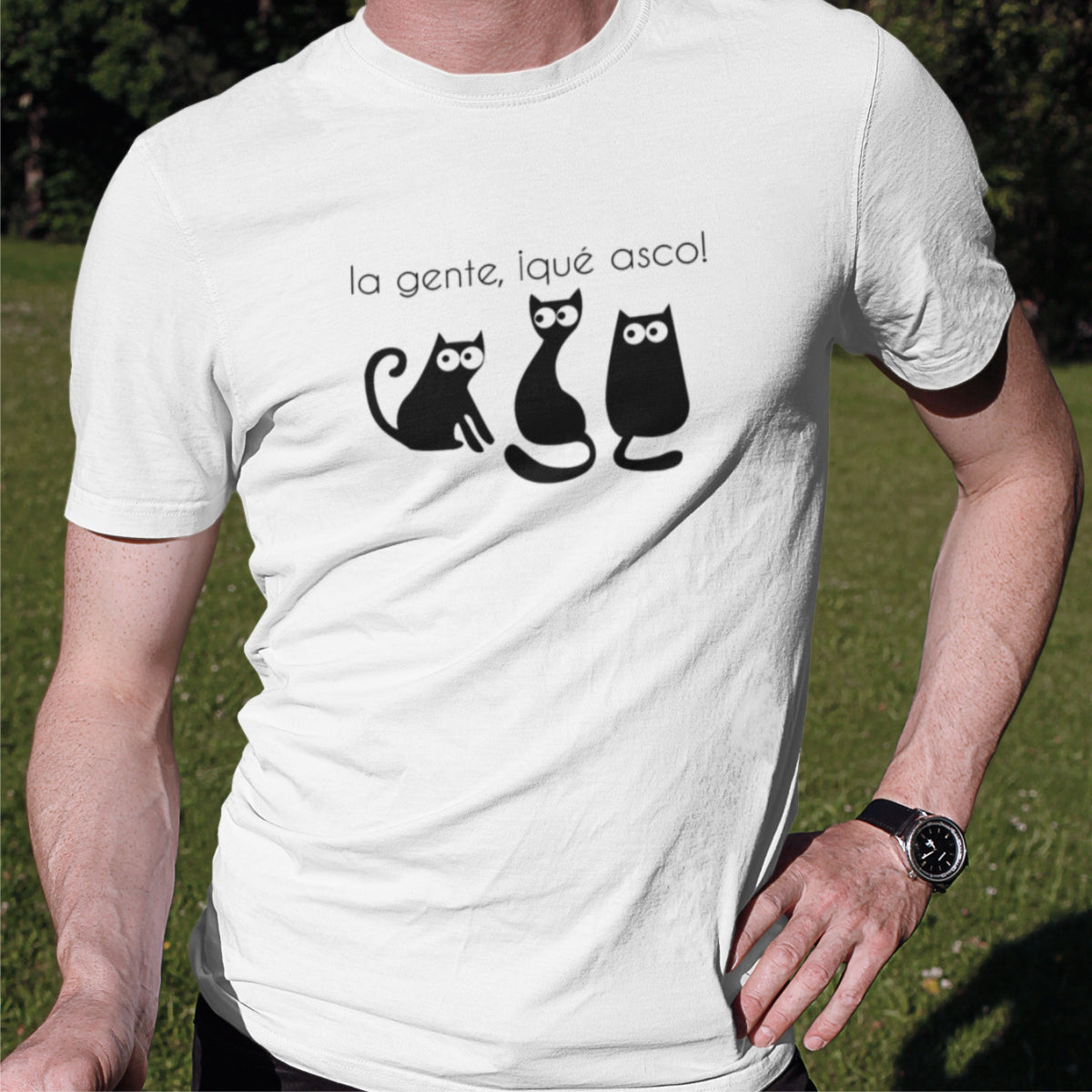 White Unisex T-shirt La gente