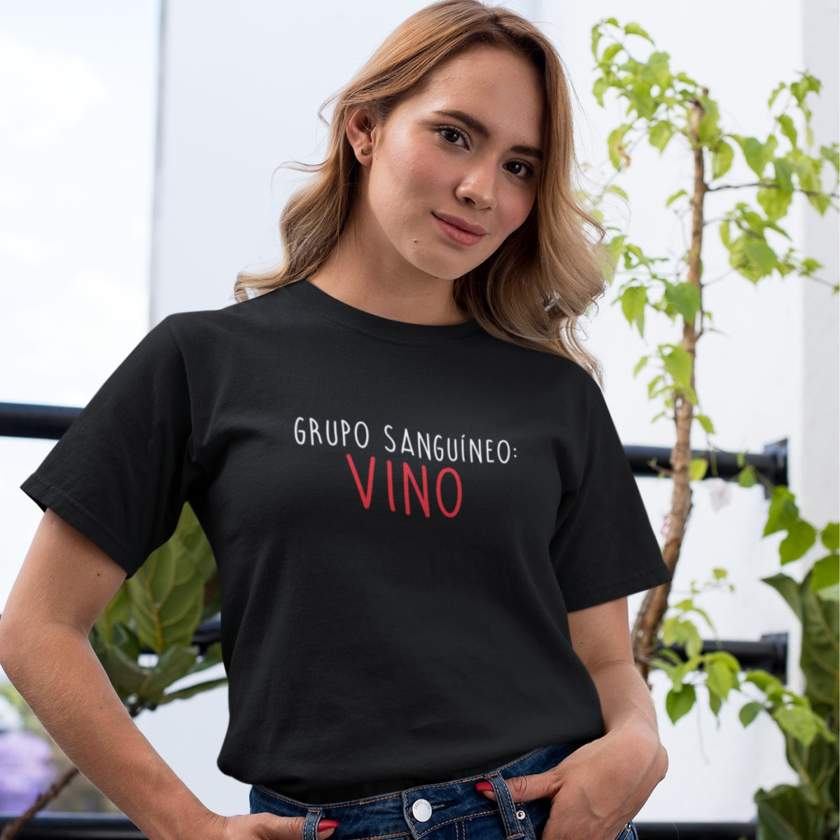 Black Unisex T-shirt Grupo sanguineo