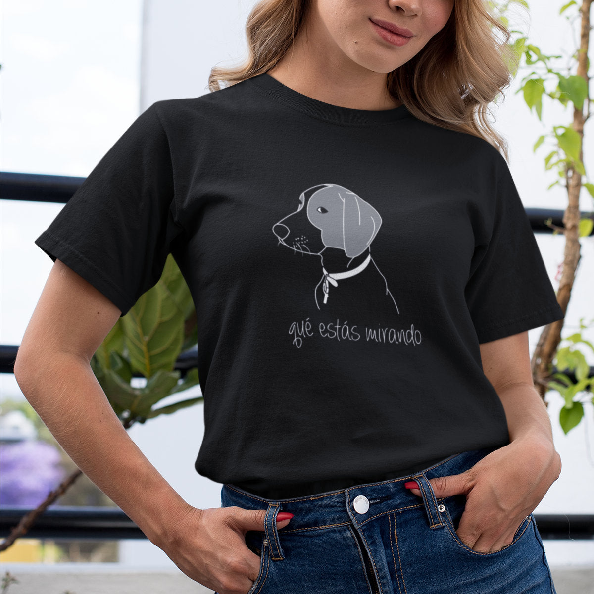 Black T-shirt Why are you staring at me?