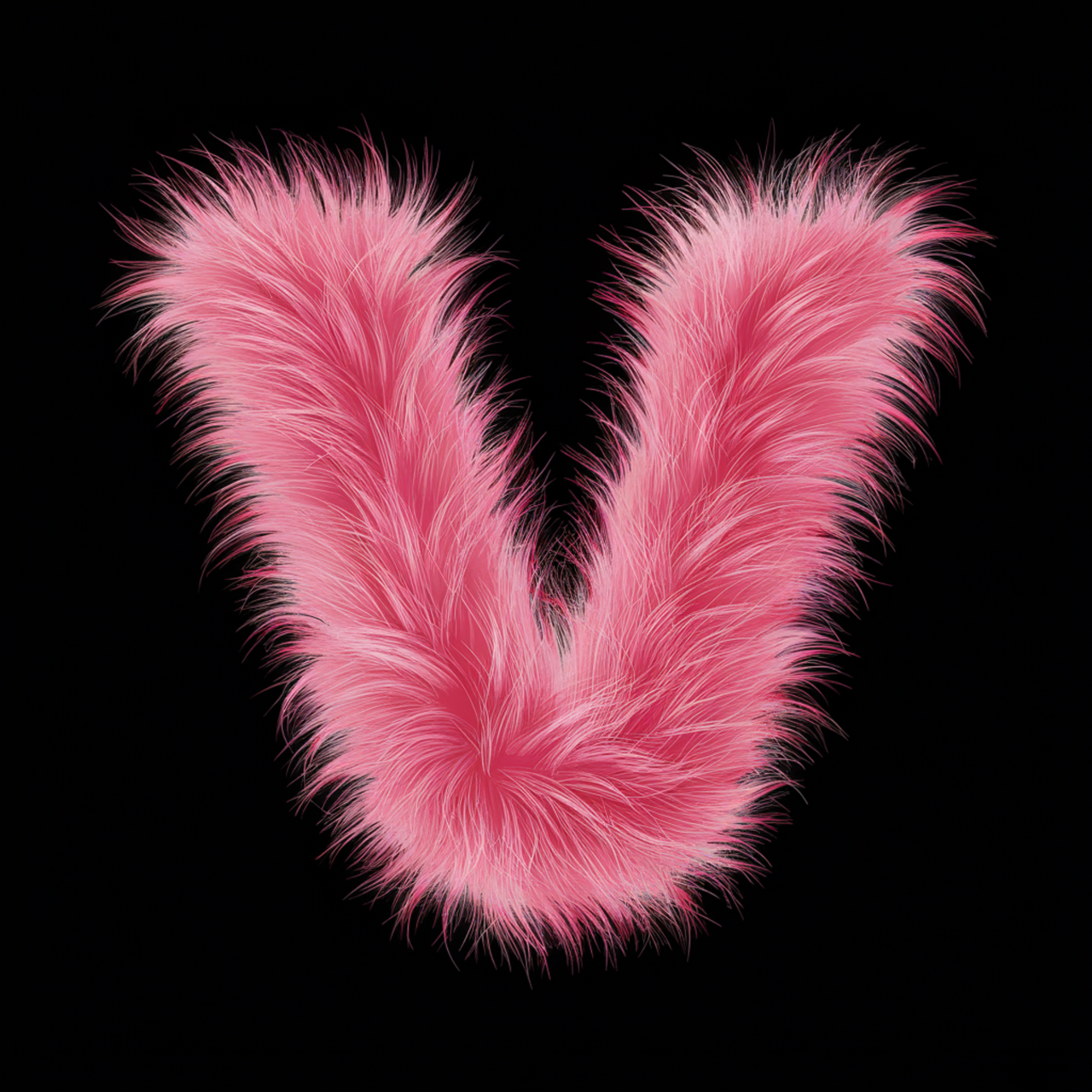 Schwarzes UNISEX T-Shirt "V Buchstabe"