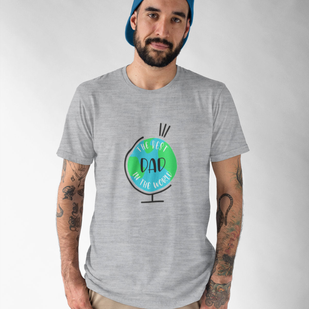 Melange grey T-shirt The Best Dad In The World