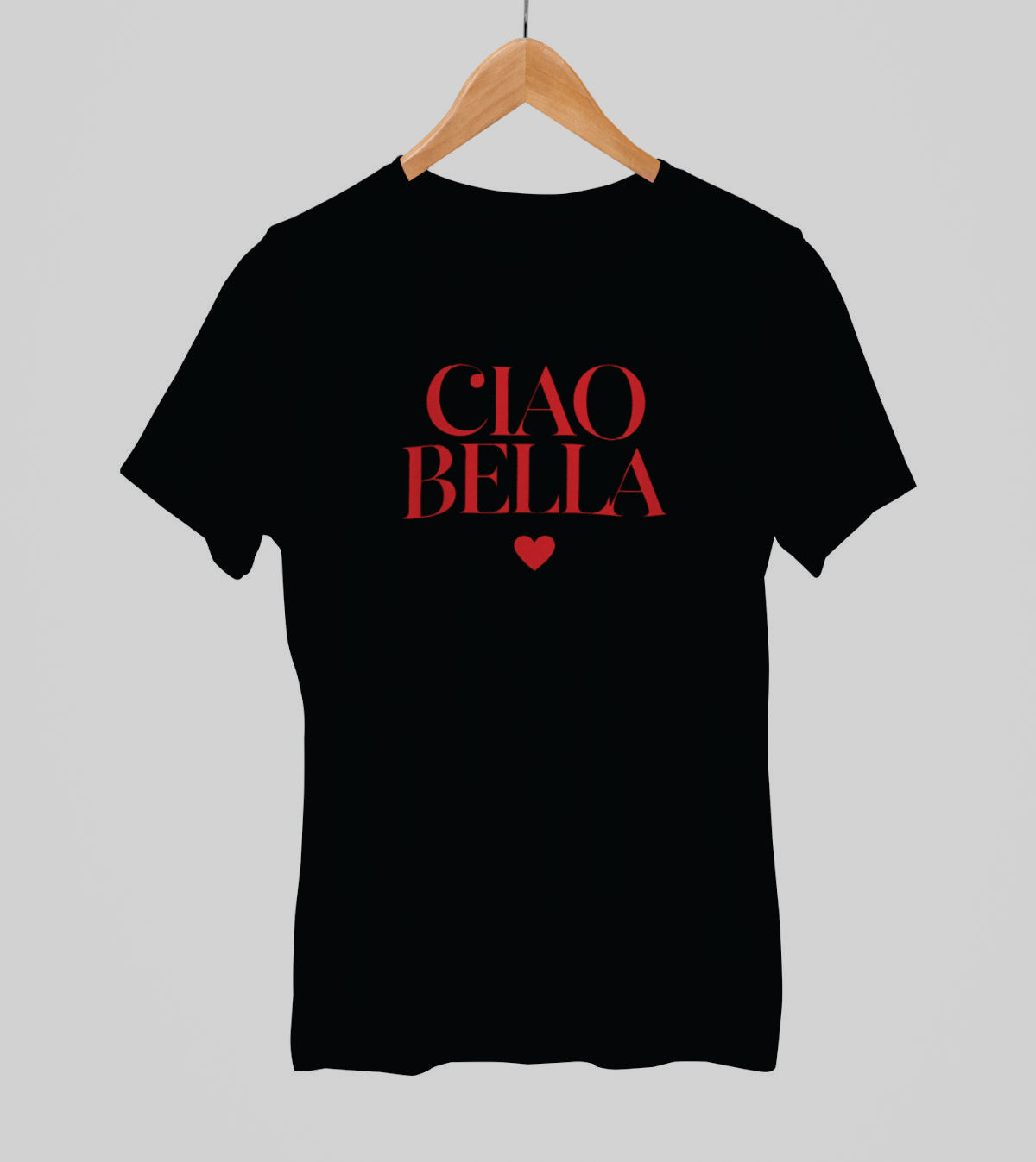 Schwarzes UNISEX T-Shirt "CIAO BELLA"