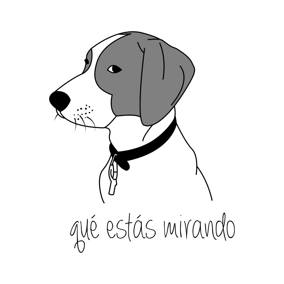 White T-shirt Why are you staring at me?