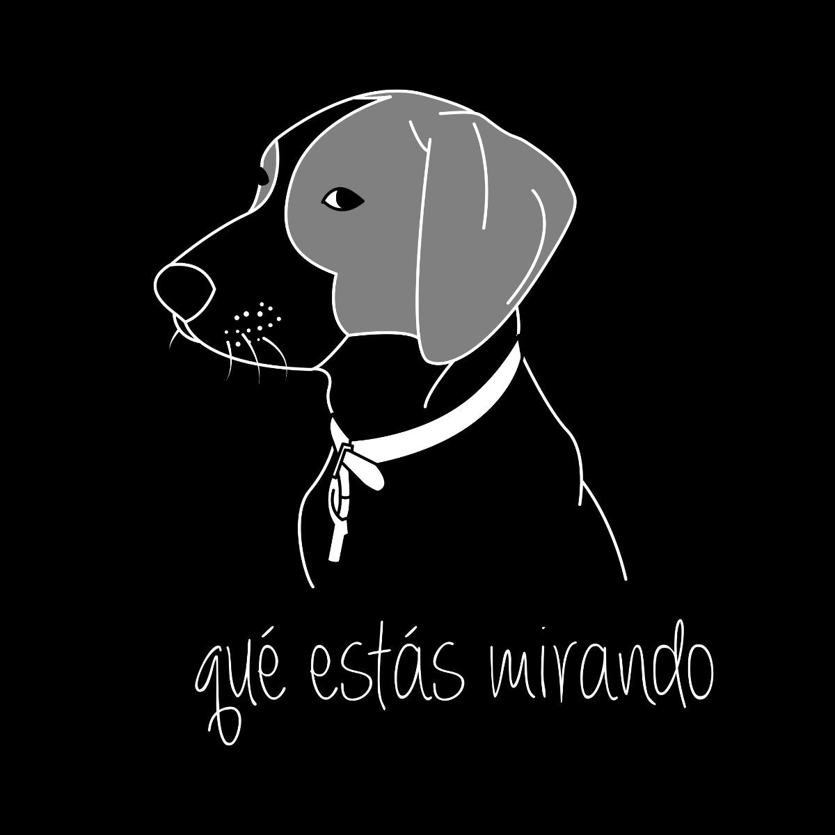 Black T-shirt Why are you staring at me?