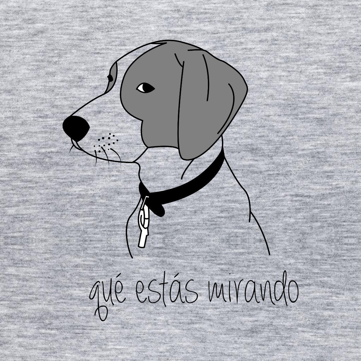 Melange grey T-shirt Why are you staring at me?