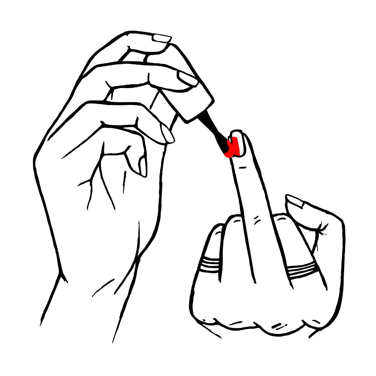 Valge UNISEX T-särk Küünelakk