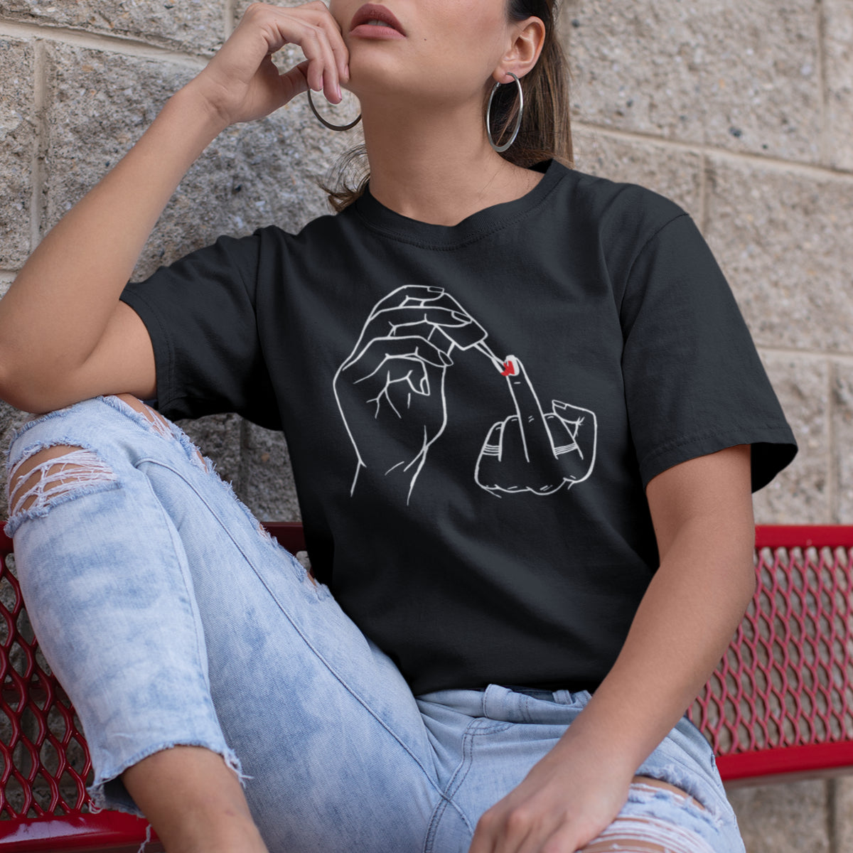 Black T-shirt Nail Polish