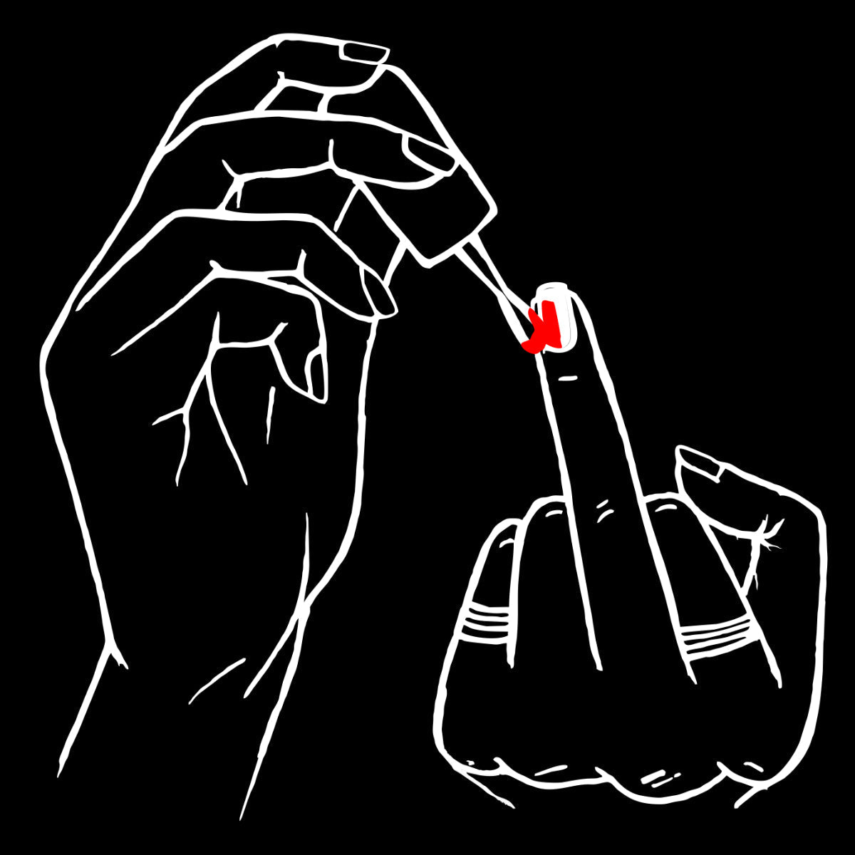 Black T-shirt Nail Polish