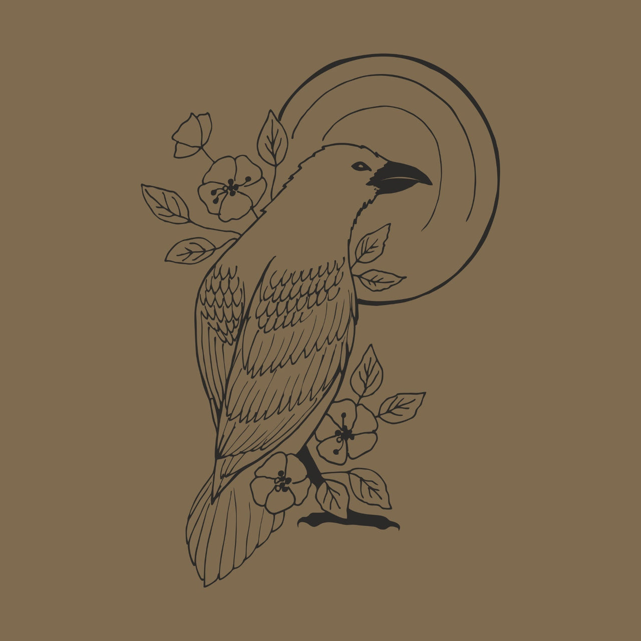 Khaki T-shirt The Crow